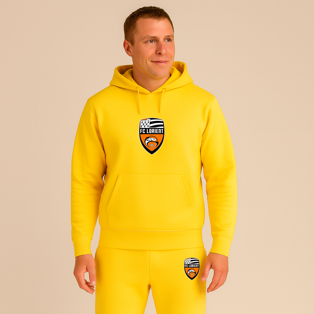 Men's FC Lorient Soccer Logo Hoodie Joggers Set