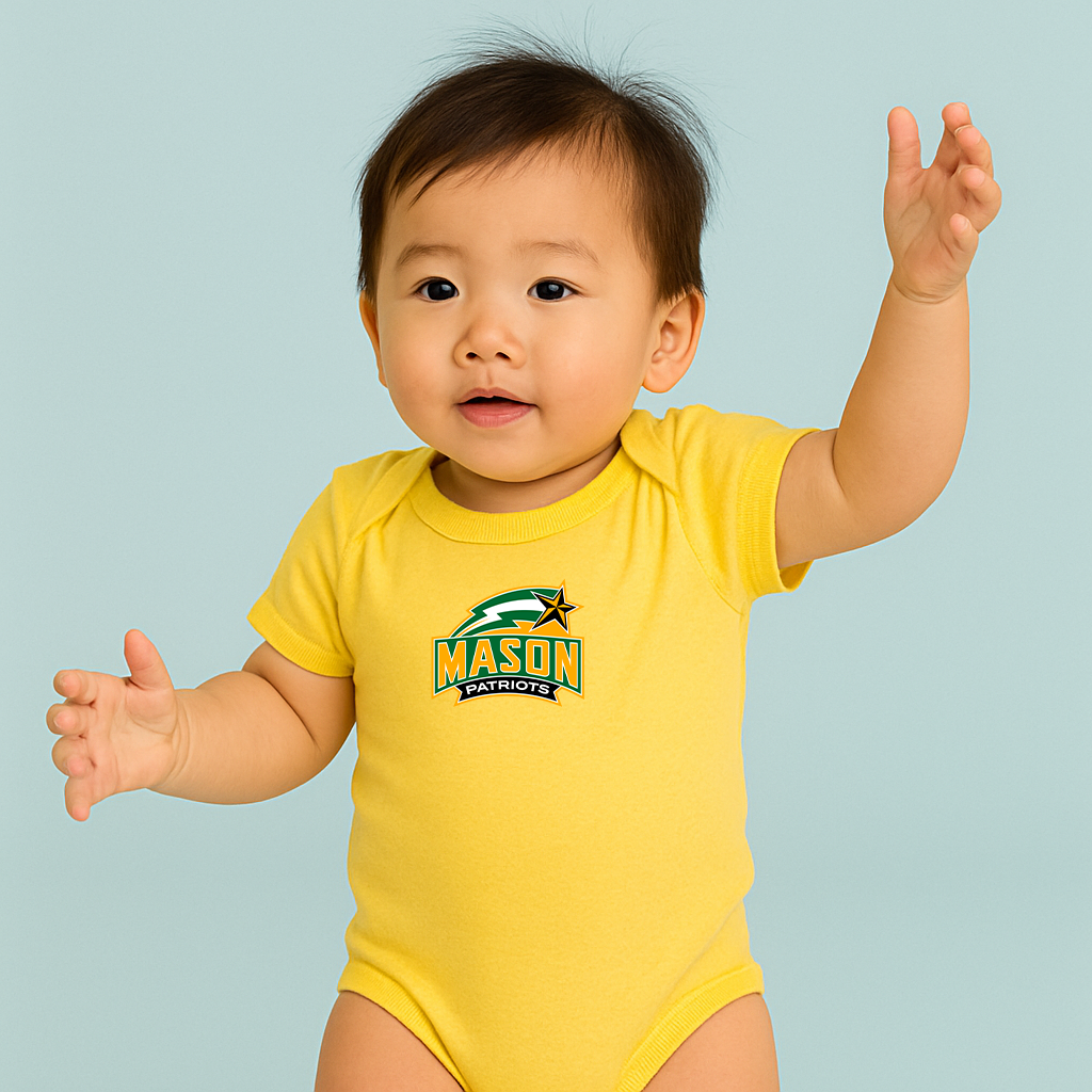 George Mason Patriots Logo Baby Romper Onesie