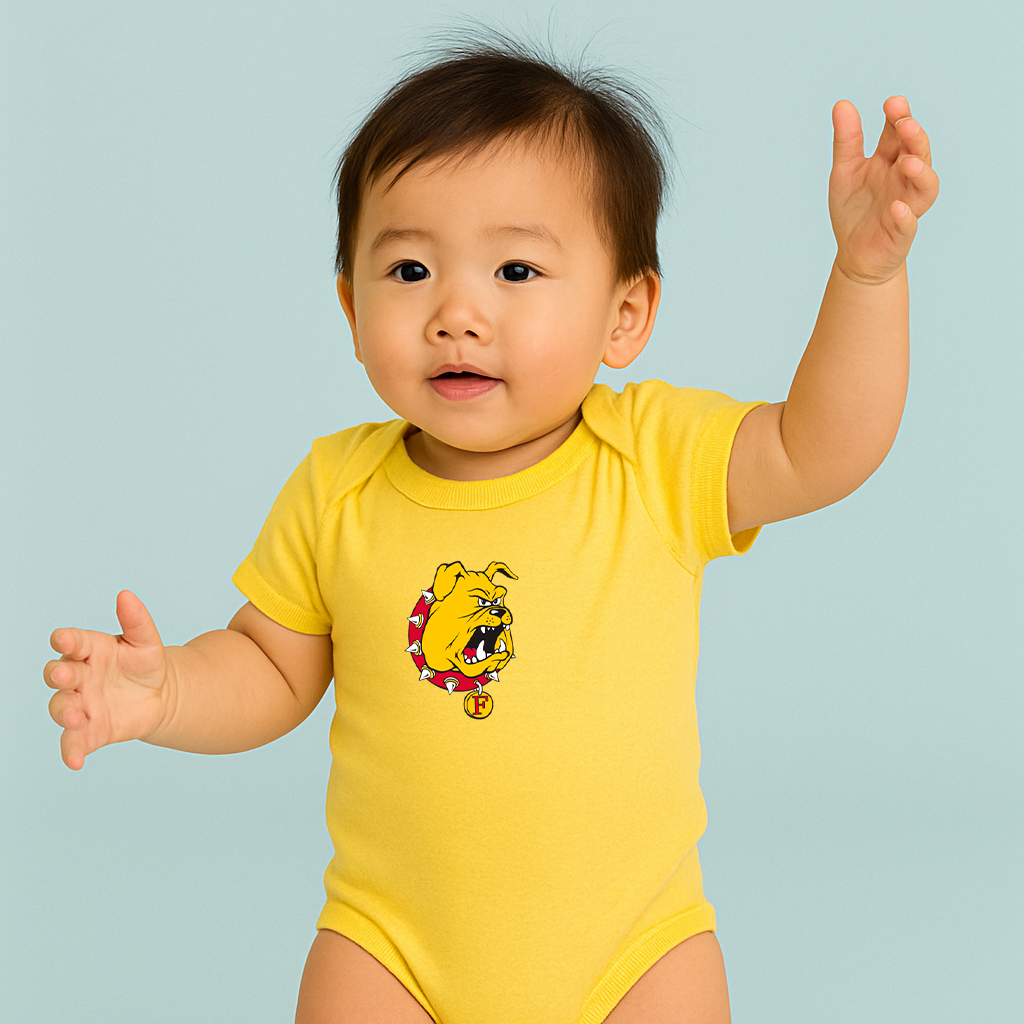 Ferris State Bulldogs Logo Baby Romper Onesie