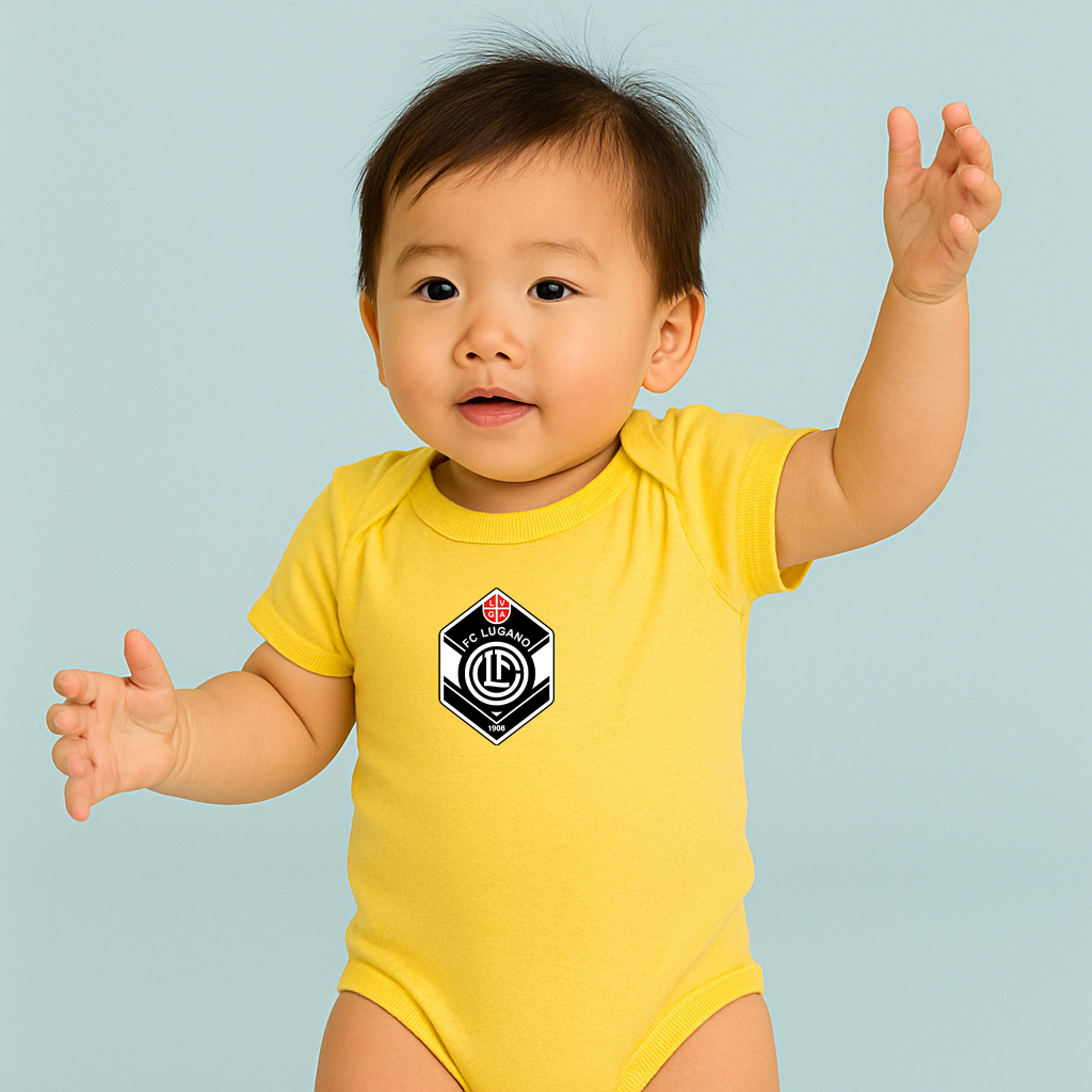 FC Lugano Soccer Logo Baby Romper Onesie