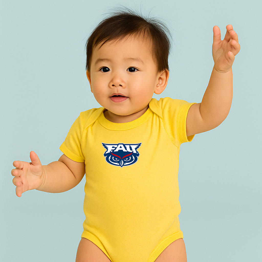 Florida Atlantic Owls Logo Baby Romper Onesie
