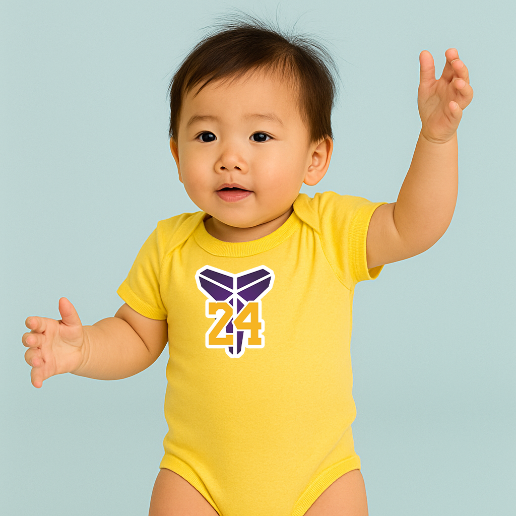 Kobe Bryant Mamba 24 Baby Romper Onesie