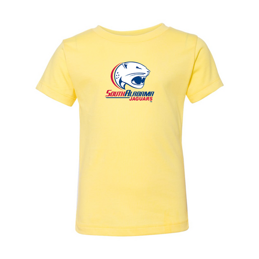 South Alabama Jaguars Logo BELLA  CANVAS Toddler Jersey Tee
