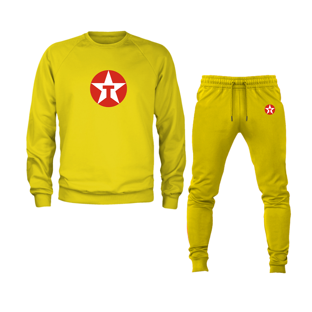 Men's Texaco Logo Crewneck Sweatshirt Joggers Suit