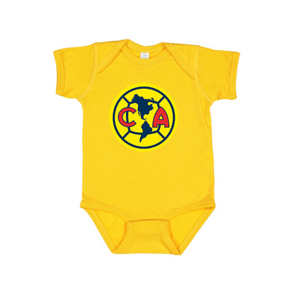 Club America Football Baby Romper Onesie