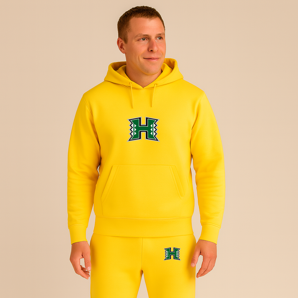 Men's Hawaii Warriors Logo Hoodie Joggers Set